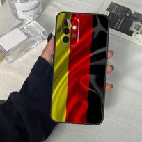 Vokietijos vėliavos banerio dėklas, skirtas Samsung Galaxy A55 A35 A15 A52 A32 A12 A16 A26 A36 A56 A53 A33 A13 A14 A34 A54 A17 Samsung A73 5G