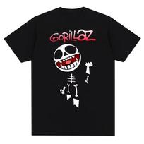 Fashion Summer Children's Tshirt Music Band Gorillazs Punk Rock Print 90s High Quality Cotton Short Sleeve Kid Oversized T-shirt 110