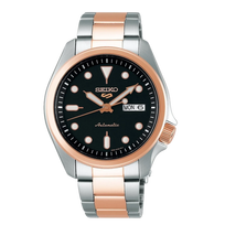 Seiko 5 Sports Automatic - Black (Two tone bracelet)