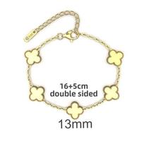 13MM Titano plieno keturlapis dobilas apyrankė maža šviežia madinga žiedlapiai 18K neblunkanti moteriška apyrankė