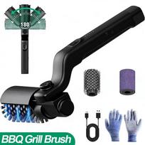 Stainless Steel Electric Wireless Rotary Grill Brush 3-Speed 180° Adjustable Wireless Grill Brush with Gloves BBQ Cleaner Brush juoda