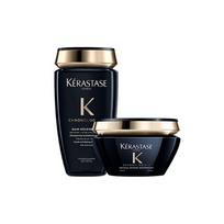 Kerastase toiletry set Black Diamond Key Source Care Set, Hair Care, Nourishing and Smoothing, Shampoo, Essential Oil Shampoo 250ml + hair mask 200ml juoda