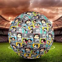 Mafalda Indoor Soccer Ball Size 5 Colorful All Ages Machine Stitched PVC Competition Ready Durable High-Bounce