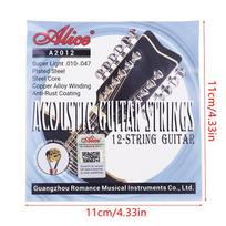 1 Set A2012 12 Strings Acoustic Guitar Strings 010-026 Musical Instrument Guitar Parts Accessories 12 Guitarrra Strings