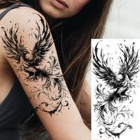 1 lapas Realistiškas Skraidantis Feniksas Drakonas Laikinos Tatuiruotės Vyrams Moterims Suaugusiems Ilgai Išliekančios Vandeniui Atsparios Laikinos Netikros Tatuiruotės Lipdukas China Mainland