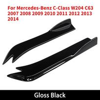 For Mercedes-Benz C-Class W204 C63 2007-2014 Rear Bumper Splitters Trunk Lip Spoiler Canard Wing Diffuser Angle Wrap