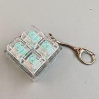 Mini LED Crystal Keycap Fidget Toy Keyboard Sensory Keychain Portable Stress Relief Gadget for Christmas Stocking Stuffers A11