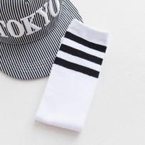 Kūdikių kojinės dryžuotos šiltos mergaičių kojinės aukštai ant kelių mielos vamzdeliai vaikams Meias vertikalios dryžuotos Sokken One Size balta