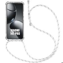 Case for Xiaomi 14T Pro - Reinforced Corners with White Lanyard - E.F.Connection