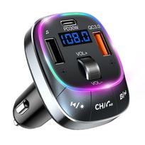 FM siųstuvas, Bluetooth 5.3, Dvigubas mikrofonas, Triukšmo slopinimas, Muzikos atkūrimo režimas, Automobilinis įkroviklis, 3 juoda