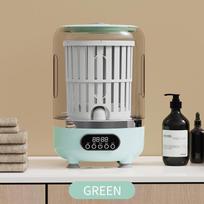 Mini turbo washing machine 3L fully automatic small USB charging portable sock and underwear specific washing machine. žalia