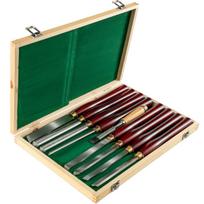 Wood Chisel Sets 8pcs Lathe Chisels 7INCH/17CM Woodworking Chisels 9INCH Wood Lathe Tools Wood Chisels Lathe Tools Wood Tool Box for Wood Carving Root