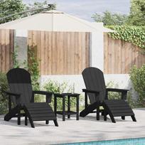 vidaXL Garden Chair 2 pcs Black 83 x 74 x 92 cm Polyethylene