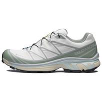 SALOMON XT 6 Trail Running Shoes Unisex White Gray Green 479900 43⅓