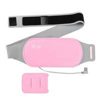 Eelctric Period Cramp Massager Vibrator Heating Pad For Menstrual Warm Uterus Belt Waist Back Massager Women Gift rožinė