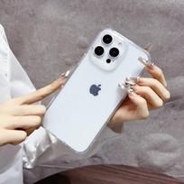 Applicable to Apple 16 AI touch button transparent mobile phone case 17pro acrylic touch button 16promax anti-drop apple 16