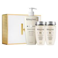Kerastase Gold Revitalizing Amino Acid Cleansing and Care Set Refreshing, Clean, Plumping and Fluffy //+Gift Box Volumizing Shampoo 500ml+80ml*2 auksas