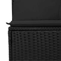 9 piece Garden Sofa Set with Cushions Black Poly Rattan
