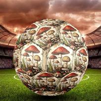 Mushrooms Flowers Indoor Soccer Ball Size 5 Colorful All Ages Machine Stitched PVC Competition Ready Durable High-Bounce