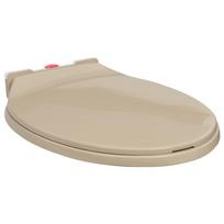 Toilet Seat with Soft Close Mechanism and Quick Release Function Beige Oval