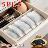 5/10 Pack Activated Carbon Air Purifier Bags,Double Layer Odor Absorber for Home Car Closet-No Electricity,Safe Deodorizer Bag