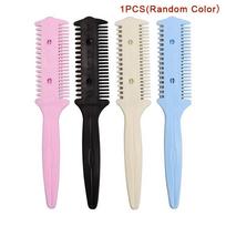 Double-sided Knife Hair Cutting Comb + Stainless Steel Double-sided Blade/hair Cutting Device/hair Cutting Knife Thinning Comb 1PCS