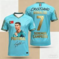 Ronaldo's Summer 3D Printed Family Wear Football Jersey T-shirt Is Quick-drying and Breathable Suitable for Sports Wear 2XL
