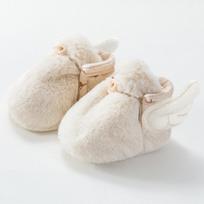 Soft Plush Baby Crib Shoes with Wing Design for Autumn Winter Indoor Use Non Slip Sole Comfortable Fit Lightweight Baby Footwear 12 balta