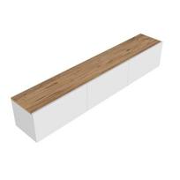West  wooden TV stand - 150 x 32 x 30 cm - Atlantic white pine
