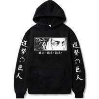 Autumn Men Streetwear Pullovers Attack on Titan Hoodies Sweatshirt Anime Eren Yeager Eyes Manga Sweatshirts Sport Hoodies S