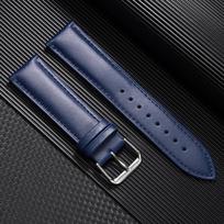 12/14/16/18/20/22/24mm Quick Release Watch Band Men Women PU Watchband Watch Cowhide Strap Replacement Belt Vintage Brown Strap 12mm mėlyna