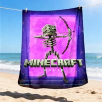 1 vnt. Minecraft filmo plakatas Lauko flanelinis pledas, Jaukus ir šiltas minkštas žaismingo dizaino, Miegui dieną, stovyklavimui, 80x120cm