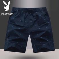 PLAYBOY Men's Summer Breathable Sports Shorts 5XL tamsiai mėlyna spalva
