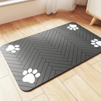 Rubber Backing Pet Dish Mats Quick-Dry Absorbent Pet Placemat Pet Cat Dog Feeding Mat  Dog Feeding 20*30cm juoda