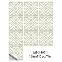 10 vnt. Maroko stiliaus plytelių lipdukai Vandeniui atsparūs PVC lipdukai ant sienų Retro Mandala freska virtuvei, vonios kambariui, grindims DIY dekoras 10*10cm*10Pcs