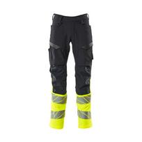 Mascot Mens Accelerate Safe Hi-Vis Knee Pad Pockets Work Trousers 33.5S