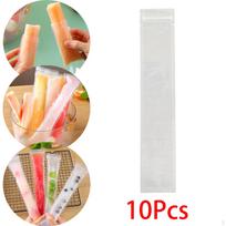s Bag Ice Freezer Tubes with Zip Seals for Fruit Smoothies Juice 10pcs