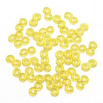 500pcs Acrylic Acrylic S Clips Transparent Loom Bands Braid Connector  DIY Necklace Bracelet geltona