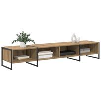TV Stand Handcrafted Oak 170.5 x 36 x 30.5 cm