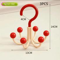 [C]Multifunctional Clothes Hanger Set 3PCS 360 Rotating Dopamine Portable for Small Space Home Dorm Apartment Storage