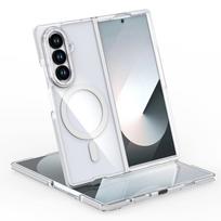 Applicable to Galaxy Samsung ZFold7 folding screen mobile phone case two-color transparent ZFlip7 magnetic anti-drop protective case SAM  Z Fold 7