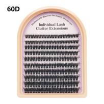 10Row 5D Fluffy Thick Lash Clusters 60-160D Mix Wispy 8-16mm Lashes for Makeup Artists and DIY Use 60D