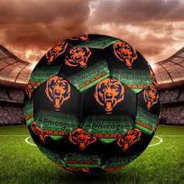 Chicago Bears Indoor Soccer Ball Size 5 Colorful All Ages Machine Stitched PVC Competition Ready Durable High-Bounce