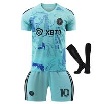 Kids Football Sports Gear Miami Messi Jersey Set 140-150cm Polyester Blue 140-150 CM mėlyna