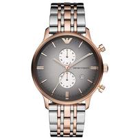Emporio Armani AR1721 Men's Gianni Watch Two Tone 43mm ryškiai rožinė