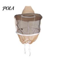 Beekeeping Hat with Veil, Adjustable Straps Wide Brim Full Mesh Visor Protection Bee Hat for Face Neck Protection, Comfortable Fit Beekeeping Supplies chaki
