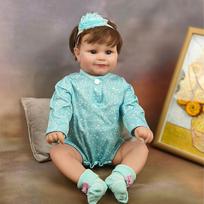 Reborn Maddie Doll Full Body Silicone Doll 50cm Waterproof Hand-Detailed Painting with Visible Veins Lifelike 3D Skin Tone Toy