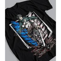 Anime Attack on Titan Capitán Levi Honor Batalla Final T-Shirt Women Clothing Graphic T Shirts Vintage Summer Streetwear Y2K Top S juoda