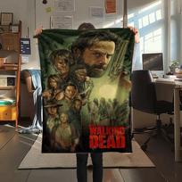 1PC The Walking Dead Print Flannel Blanket, High quality Comfortable for All Seasons, Home Decor, Warmth and Comfort, Perfect for Christmas Gifts 80cm x 120cm