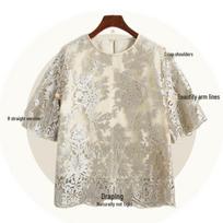 Jianhu Mother's Day Elegant Summer Blouse XXL
